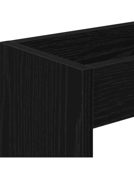 vidaXL Επιδαπέδια Ραφιέρα Μπάνιου Ξύλινη 70x60x18cm Μαύρη
