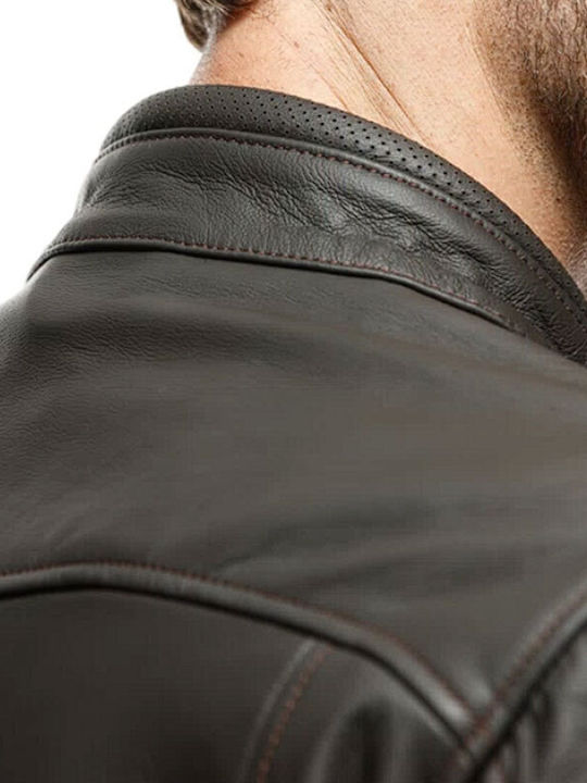 Dainese Men's Motorcycle Jacket Leather 4 Seasons Brown