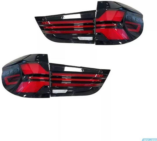 Taillights Set Bmw X5 F15 2013-2018 Led Bar Upgrade To G05 Lci Look Smoke
