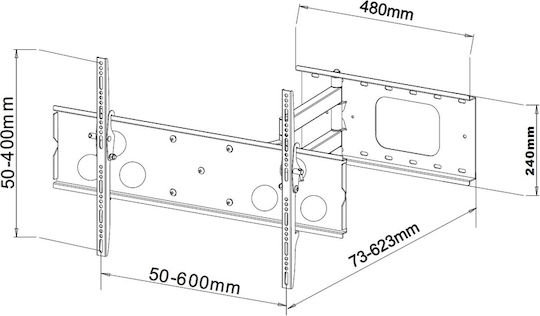 DMP PLB126M PLB126M Wall TV Mount with Arm up to 50" and 60kg