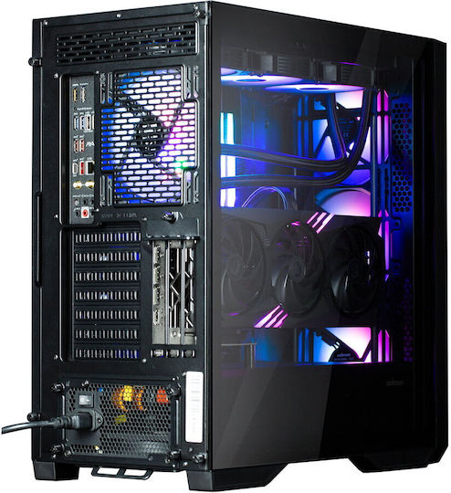 Z9 Iceberg MS Gaming Midi Tower Computer Case with Side Window and RGB Lighting Black