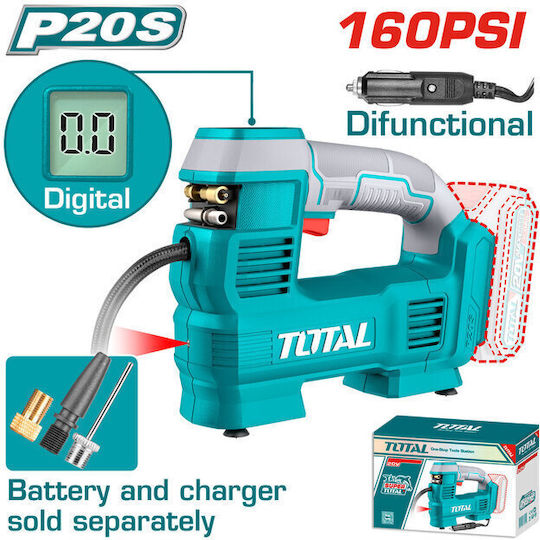 Total Car Tire Pump 160PSI with Cable 20V (Without Battery)