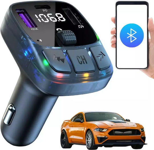 FM предавател за кола с Bluetooth / USB