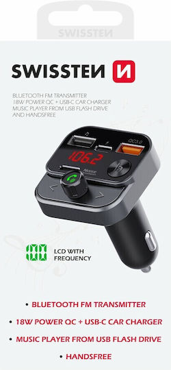 Swissten FM Car Transmitter with Bluetooth