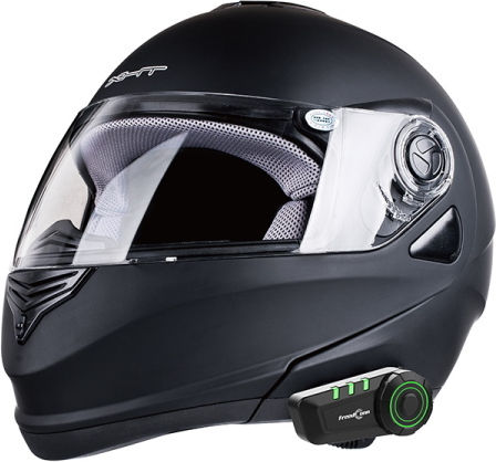 FreedConn Sistem de comunicare pentru motociclete cu un singur căști cu Bluetooth