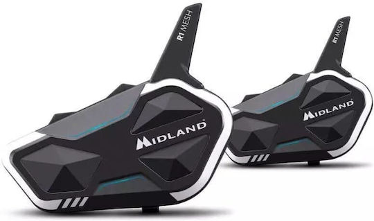 Midland R1 Mesh Twin Dual Intercom for Motorcycle Helmet with Bluetooth