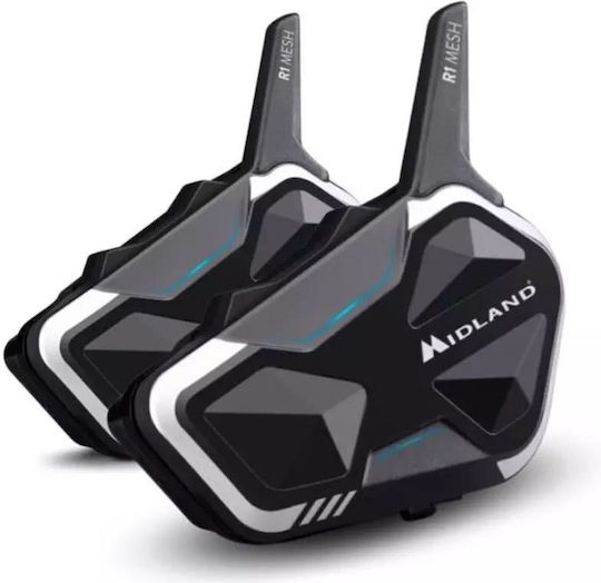 Midland R1 Mesh Twin Dual Intercom for Motorcycle Helmet with Bluetooth