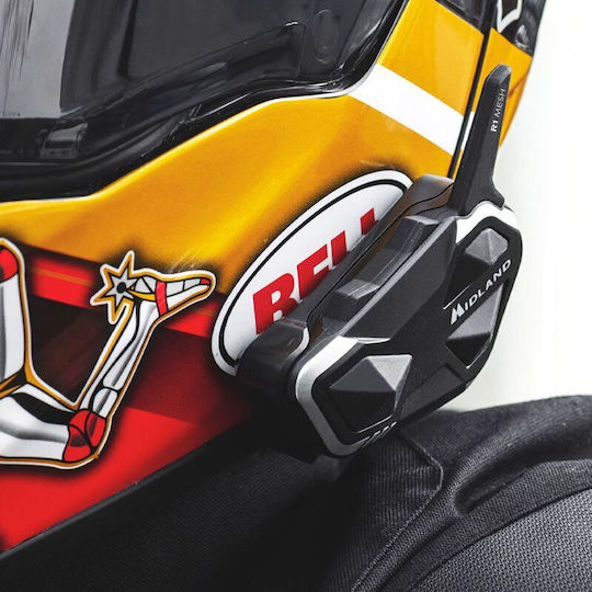 Midland R1 Mesh Twin Dual Intercom for Motorcycle Helmet with Bluetooth