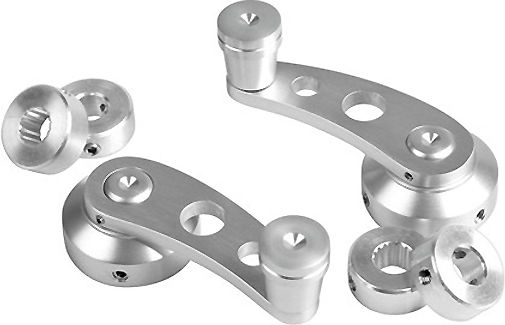 Lampa Car Door Frame Decoration Racing Window Handles 10cm in Silver Color