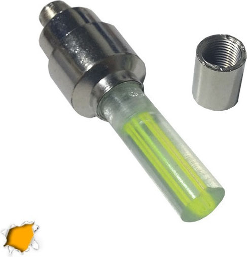 GloboStar Car Tire Valve Caps LED Valve Caps with 3xLR1130 Car Battery 2pcs Blister Orange Orange 2pcs