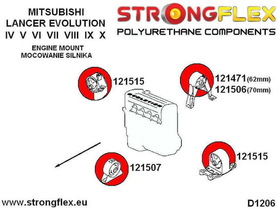 Strongflex Bushes for Mitsubishi Lancer 121471B