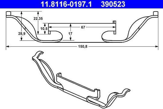 Ate Front Brake Calipers Kit Bmw 5 E39 8 E31 2.0-5.4 01.90-12.03 Brake Pad Installation