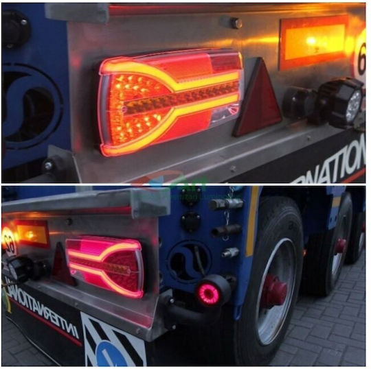 Idealstore Lampă Stop Dimensiuni 305 X 132 Mm 7 Funcții Ceață Marșarier Semnalizare Dinamică Conector 7 pini Utilizare Universală Remorci Tractoare Camioane 4x4 Atv Offroad Stânga