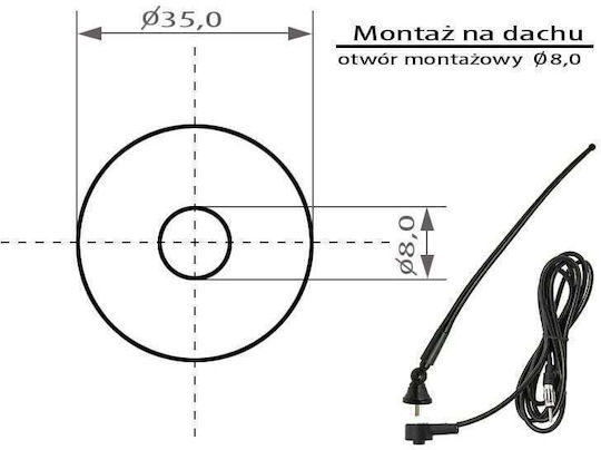 Blow Antenă Auto Plafon Înșurubat