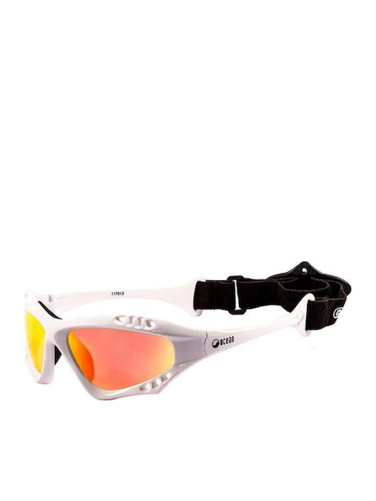Ocean Sunglasses Damen Sonnenbrille mit Weiß Gestell 11701.3