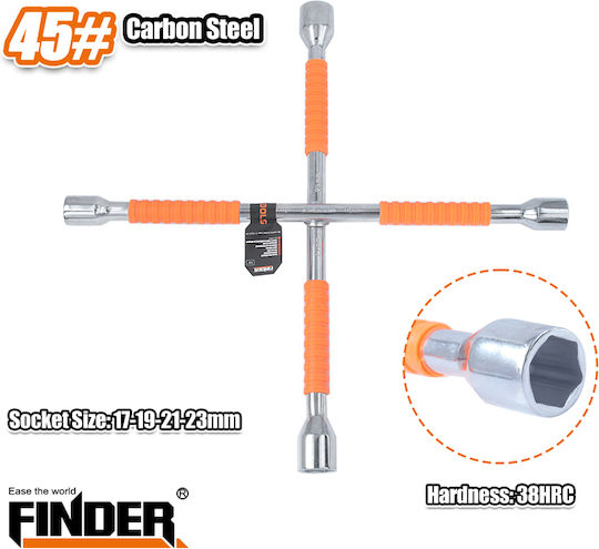 Finder Cross Car Wheel Wrench 17/19/21 and 23mm