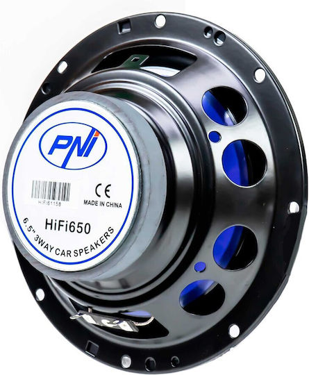 PNI HiFi650 Ηχείο Αυτοκινήτου Ομοαξονικά με 120W RMS (3 Δρόμων)