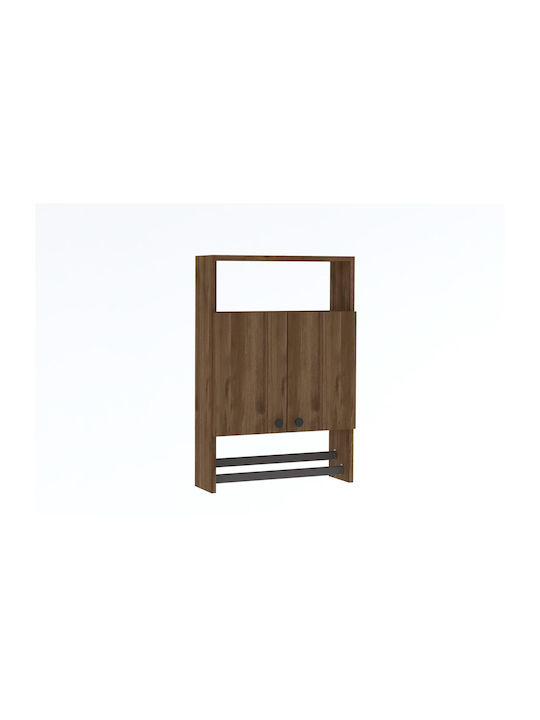 Ela Hanging Living Room Cabinet Made of Brown Particle Board 87x60x87cm