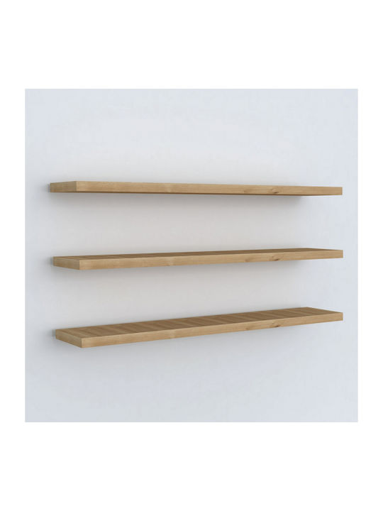Boss Natural Wall Shelves (3 Pieces) 60x14.5x1.8cm