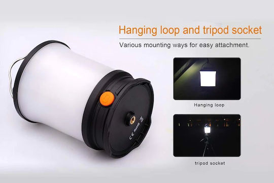Fenix CL30R Φανάρι Led Επαναφορτιζόμενο για Camping με Powerbank Γκρι 650lm