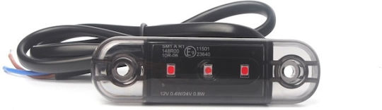 Volum LED 3 LED 12V 24V IP68 Roșu 84mm 24mm x 10mm Marcaj
