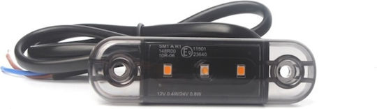 LED Volume 3 LED 12V 24V IP68 Orange 84mm 24mm x 10mm Mark