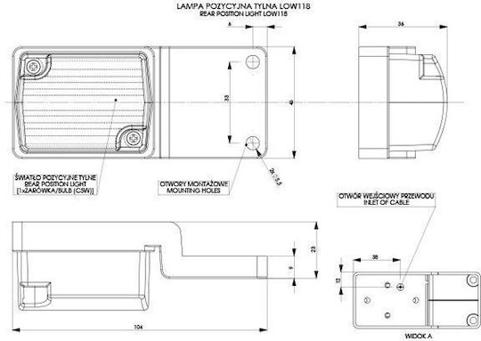 LKW-Volumenleuchten Seitenmarkierungsleuchte Orange Lampe 12 24 V 1 Stück
