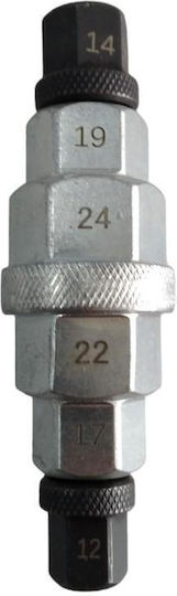 Oxford Spindle Key 6-in-1 – Front Wheel Removal Tool CNC Machined C45 Steel Dimensions 12–24 mm
