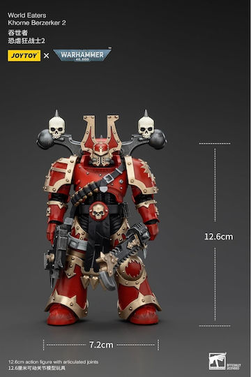Warhammer 40k Action Figure 1:18 World Eaters Khorne Berzerker 2 13 Cm