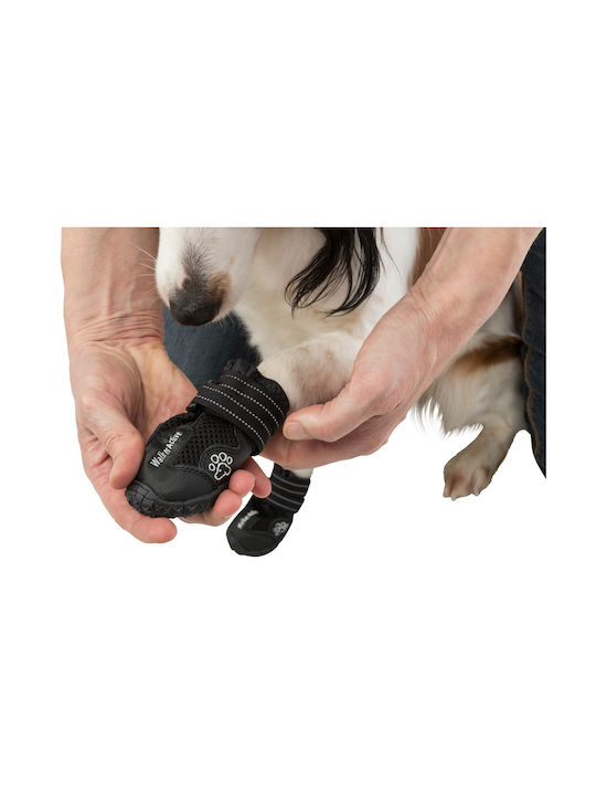 Trixie Walker Active Shoes Dog Boots with Velcro SM Black 2pcs in Black Color