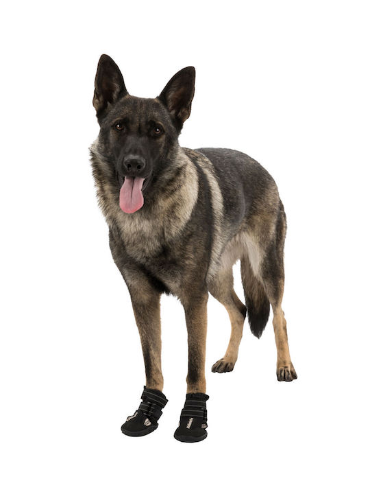 Trixie Walker Active Shoes Dog Black Boots with Velcro 2 pieces in Black Color