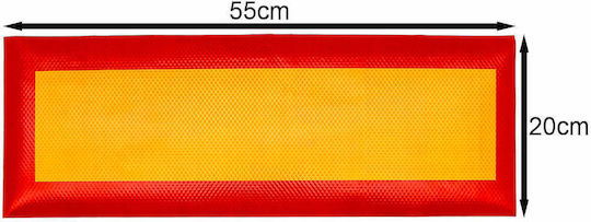 Satz reflektierender Klebeplatten 2 Stück 55x20cm W15416 Rot Orange