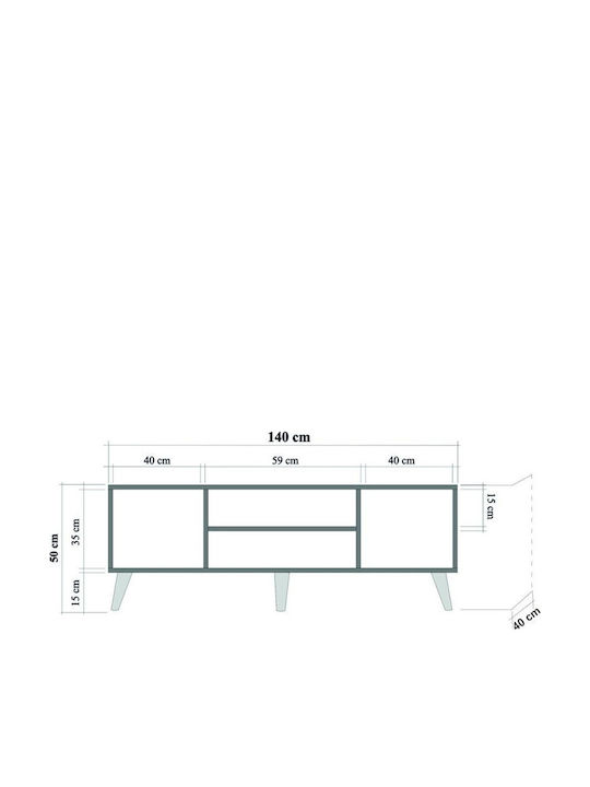 Soho Beige TV Stand L140xD40xH50cm