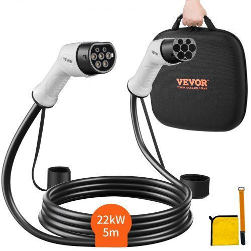Vevor Electric Car Three-phase Charging Station Cable 5m Type 2 - Type 2 OBDDCCD22KW5MCAXZV0
