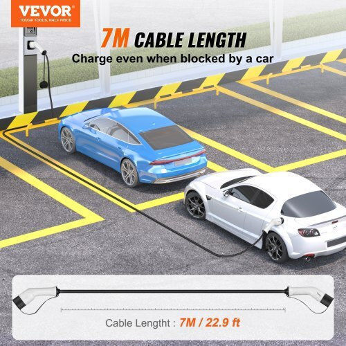 Vevor Electric Car Three-phase Charging Station Cable 7m Type 2 - Type 1 OBDDCCD22KW7MWHHTV0