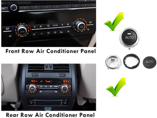 Ανταλλακτικό Κουμπί Ρύθμισης Έντασης Air Conditionγια Bmw Σειρά 5 F10 F11 7 F01 F02 F03 F04 X5 F15 X6 F16 1 Τεμάχιο