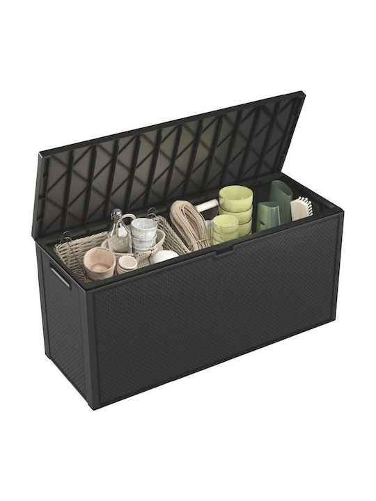 Keter Outdoor Storage Box Emily 270lt Gray L117.8xW44.58xH58cm Keter Outdoor Storage Box Emily 270lt Gray L117.8xW44.58xH58cm