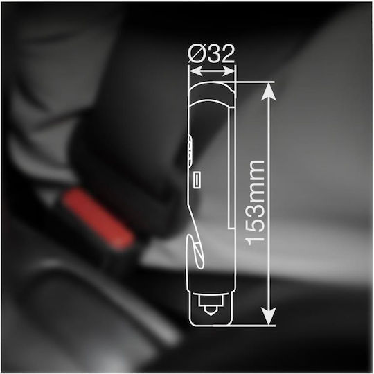 GSC Rechargeable Flashlight LED IP20 with Maximum Brightness 110lm Black