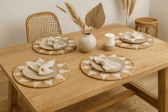 Polihome Denil Rattan Placemats 35x35cm 4 Pieces Polihome Denil Rattan Placemats 35x35cm 4 Pieces