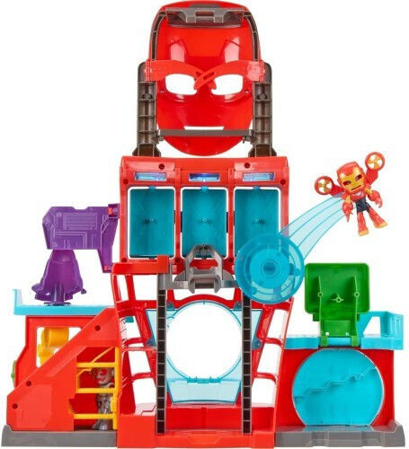 Action Figure Hasbro Marvel Iron Man And His Awesome Friends with Sounds Iron Quarters Playset for 3+ years Years 7.6cm.