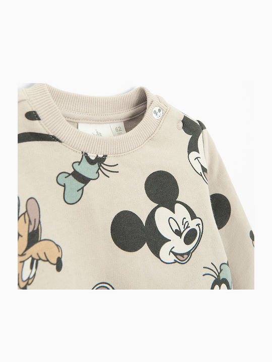 Kinder Sweatpants Set - Jogginganzug Beige 2Stück Mickey Mouse