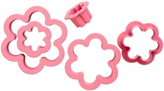 Decora Plastic Flower-Shaped Cookie Cutter 6pcs