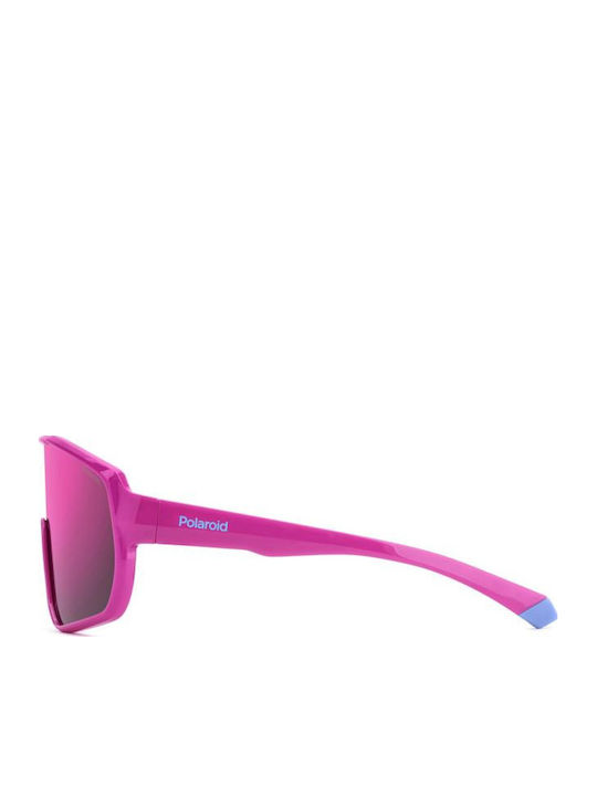 Polaroid Kids Sunglasses Mask with Polarized Pink Lenses