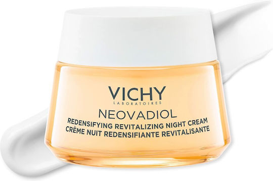 Vichy Neovadiol Peri-Menopauză Cremă de Față de Noapte pentru Anti-îmbătrânire, Tonifiere și Strălucire cu Acid Hialuronic 50ml