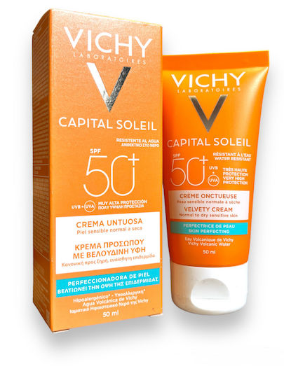 Vichy Capital Soleil Velvety Wasserdicht Sonnencreme Creme Gesicht SPF50 50ml