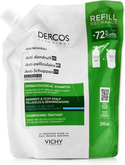 Vichy Dercos Попълване Шампоан against Dandruff for Нормален Hair 1x390ml