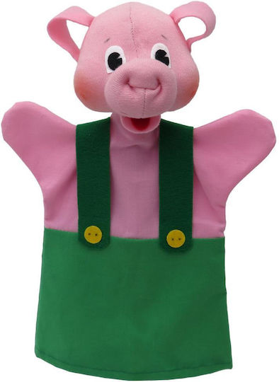Moravska Handpuppe Grünes Schweinchen 26cm.