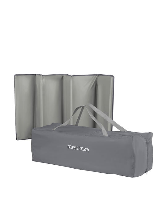 Ricokids RK-240 Παρκοκρέβατο με Στρώμα Γκρι 125x65cm