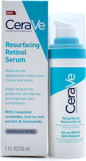 CeraVe Resurfacing Retinol Αντιγηραντικό Serum Προσώπου με Ρετινόλη & Νιασιναμίδη για Λεύκανση & Ακμή 30ml