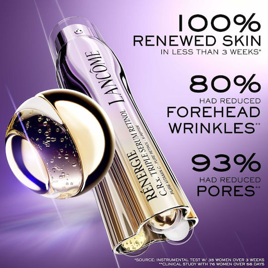 Lancome Rénergie C.R.X. Triple Soothing & Anti-aging Serum Face with Retinol & Vitamin C for Radiance 50ml